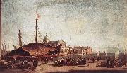 GUARDI, Francesco The Piazzetta, Looking toward San Giorgio Maggiore dh oil on canvas